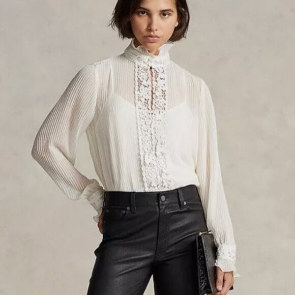 Ralph Lauren Pleated Blouse - Picture 1 of 5